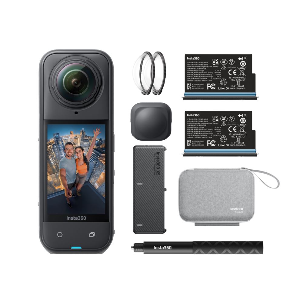 Pack-Camera-sport-Insta360-X5-Eentiel-Noir (11) Paquete de cámara de acción Insta360 X5 Essential negra - Imagen 1