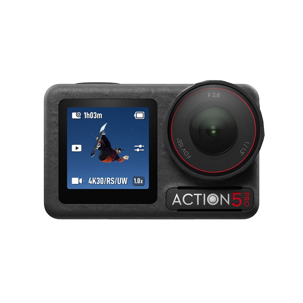 Pack-Camera-sport-Insta360-X5-Eentiel-Noir Cámara de acción DJI Osmo Action 5 Pro + 2 baterías + tarjeta SD de 128 GB + mini palo negro - Imagen 1